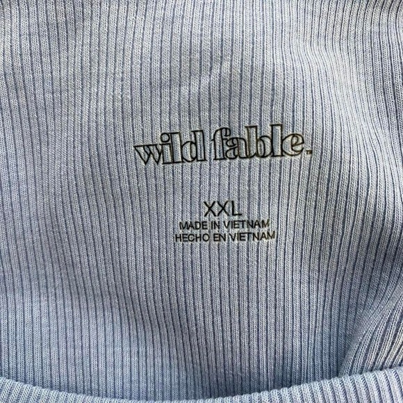 Blue ribbed tank top-NWT - Picture 4 of 5